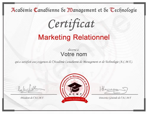 photo du certificat introduction management de l'académie canadienne de Management et de Technologie